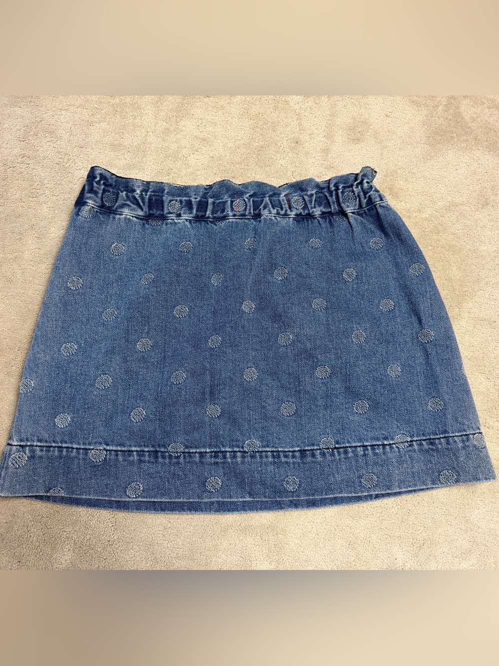 MARC BY MARC JACOBS STANDARD SUPPLY POLKA DOT DENIM POCKET SKIRT SIZE LARGE - Picture 2 of 6